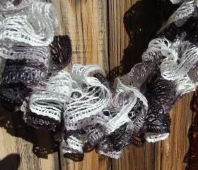 PDF Pattern 2 ways to crochet Sashy mesh ruffle scarf